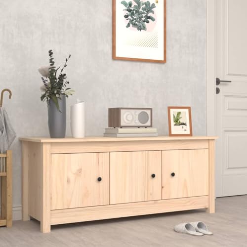 GCHDHAPB Schuhschrank 110x38x45,5 cm Massivholz Kiefer von GCHDHAPB