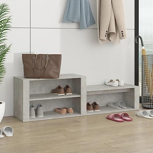 GCHDHAPB Schuhschrank Betongrau 150x35x45cm Holzwerkstoff von GCHDHAPB