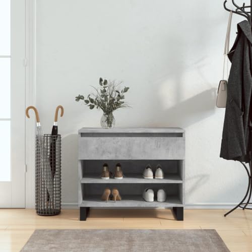 GCHDHAPB Schuhschrank Betongrau 70x36x60 cm Holzwerkstoff von GCHDHAPB