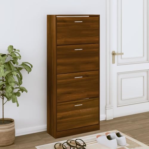 GCHDHAPB Schuhschrank Braun Eiche 63x24x147cm Holzwerkstoff GCHDHAPB Schuhschrank Braun Eiche 63x24x147cm Holzwerkstoff von GCHDHAPB