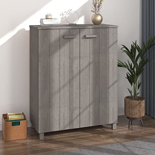 GCHDHAPB Schuhschrank HAMAR hellgrau 85x40x108 cm Massivholz Kiefer von GCHDHAPB