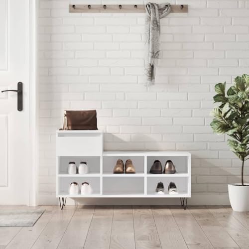 GCHDHAPB Schuhschrank Hochglanz Weiß 102x36x60cm Holzwerkstoff GCHDHAPB Schuhschrank Hochglanz Weiß 102x36x60cm Holzwerkstoff von GCHDHAPB