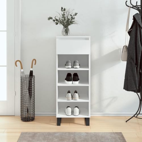 GCHDHAPB Schuhschrank Hochglanz Weiß 40x36x105cm Holzwerkstoff GCHDHAPB Schuhschrank Hochglanz Weiß 40x36x105cm Holzwerkstoff von GCHDHAPB