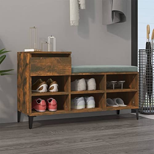 GCHDHAPB Schuhschrank Räuchereiche 102x36x60cm Holzwerkstoff von GCHDHAPB