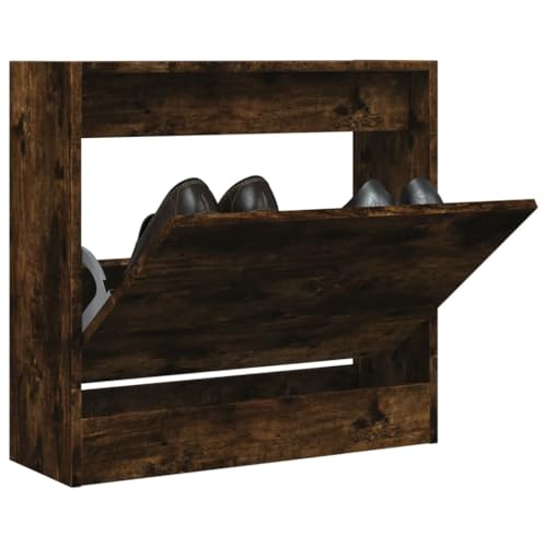 GCHDHAPB Schuhschrank Räuchereiche 60x21x57cm Holzwerkstoff von GCHDHAPB