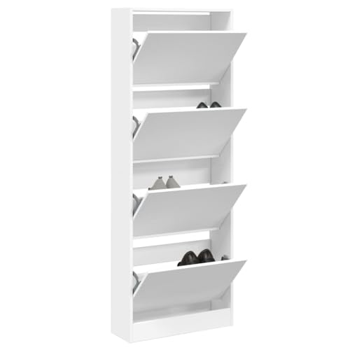 GCHDHAPB Schuhschrank weiß 60x21x163,5 cm Holzwerkstoff GCHDHAPB Schuhschrank weiß 60x21x163,5 cm Holzwerkstoff von GCHDHAPB