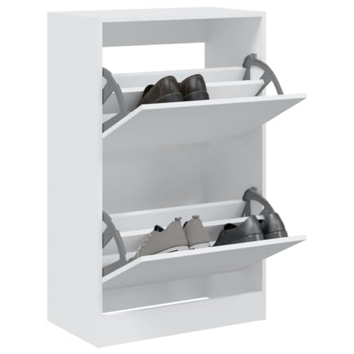 GCHDHAPB Schuhschrank weiß 60x34x96,5 cm Holzwerkstoff GCHDHAPB Schuhschrank weiß 60x34x96,5 cm Holzwerkstoff von GCHDHAPB