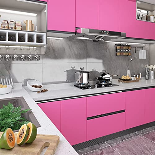 GCHDHAPB Selbstklebende Möbelfolie Hochglanz Rosa 500x90cm PVCHome & Gartendekor Fensterbehandlungen Fensterfolien von GCHDHAPB