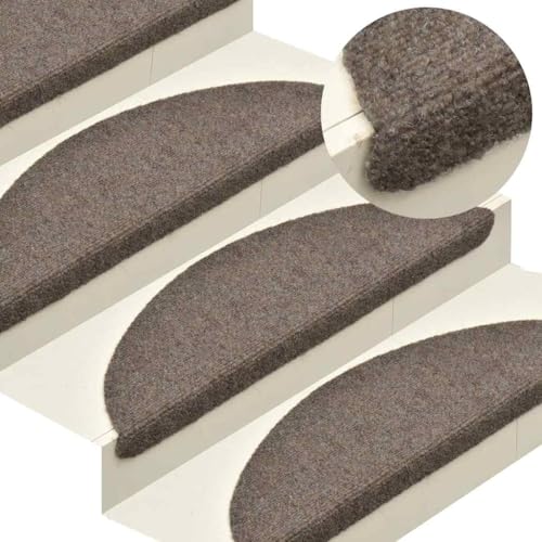 GCHDHAPB Selbstklebende Stufenmatten 5 Stück Creme 65x21x4cm Nadelstanzer Home & Garden Haushaltsbedarf Treppenstufen von GCHDHAPB