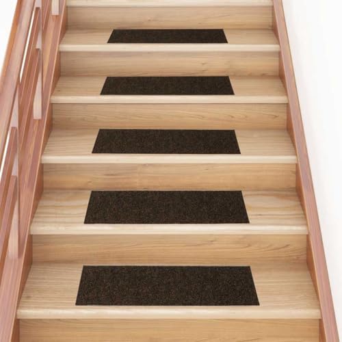 GCHDHAPB Selbstklebende Stufenmatten Rechteckig 15 Stück 76x20cm Braun Home & Garden Haushaltsbedarf Treppenstufen von GCHDHAPB