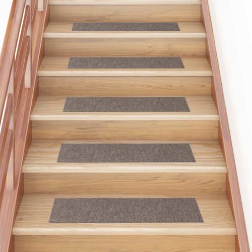 GCHDHAPB Selbstklebende Stufenmatten Rechteckig 15 Stück 76x20cm Creme Home & Garden Haushaltsbedarf Treppenstufen von GCHDHAPB
