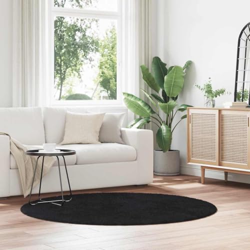 GCHDHAPB Shaggy Teppich Hochflor Navarra Schwarz 160 x 160 cm Polyester Home & Garden Decor Teppiche von GCHDHAPB
