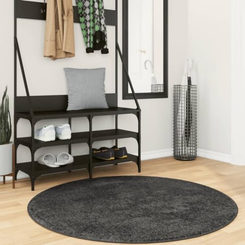 GCHDHAPB Shaggy Teppich PAMPLONA Hochflor Modern Anthrazit Ø 120 cm Haus & Garten Dekor Teppiche GCHDHAPB Shaggy Teppich PAMPLONA Hochflor Modern Anthrazit Ø 120 cm Haus & Garten Dekor Teppiche von GCHDHAPB
