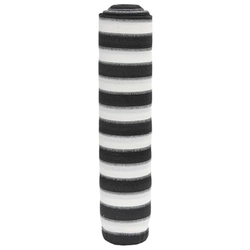 GCHDHAPB Sichtschutznetz Anthrazit und Weiß 1,5x10m HDPE 150g/m² von GCHDHAPB