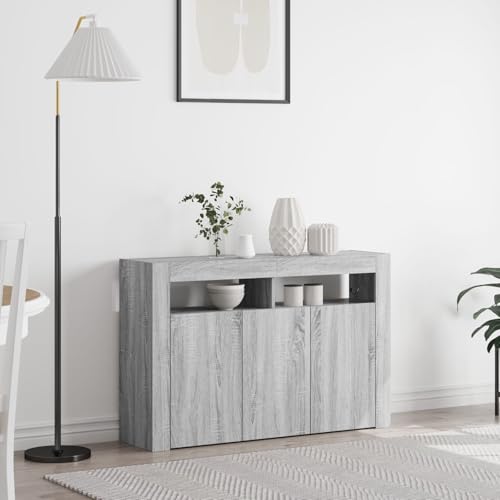 GCHDHAPB Sideboard grau sonoma Holzwerkstoff 116x30x75cm Sideboard von GCHDHAPB