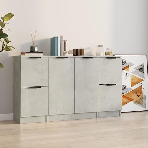 GCHDHAPB Sideboards 3 Stück Betongrau Holzschränke & Aufbewahrungsbuffets & Sideboards GCHDHAPB Sideboards 3 Stück Betongrau Holzschränke & Aufbewahrungsbuffets & Sideboards von GCHDHAPB