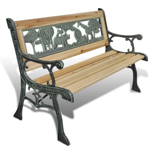 GCHDHAPB Sitzbank für den Außenbereich, Gartenbank für Kinder, 84 cm, Holz von GCHDHAPB