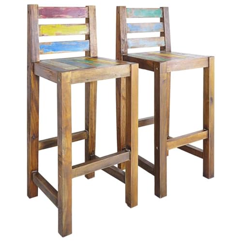 GCHDHAPB Stühle, Tisch und Barhocker, Barhocker, 2 Stück, massives Altholz GCHDHAPB Stühle, Tisch und Barhocker, Barhocker, 2 Stück, massives Altholz von GCHDHAPB