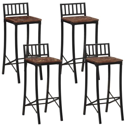 GCHDHAPB Stühle, Tisch und Barhocker, Barstühle, 4 Stück, Massivholz, recycelt GCHDHAPB Stühle, Tisch und Barhocker, Barstühle, 4 Stück, Massivholz, recycelt von GCHDHAPB