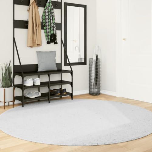 GCHDHAPB Teppich OVIEDO Kurzflor Grau Ø 200 cm Haus & Garten Dekor Teppiche von GCHDHAPB