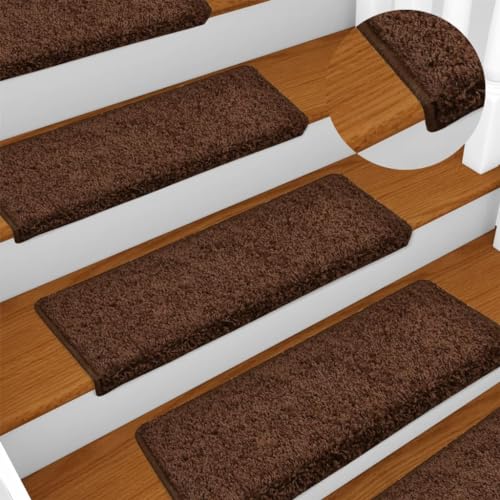 GCHDHAPB Teppich Stufenmatten 15 Stück 65x21x4cm Braun Home & Garden Haushaltsbedarf Treppenmatten von GCHDHAPB