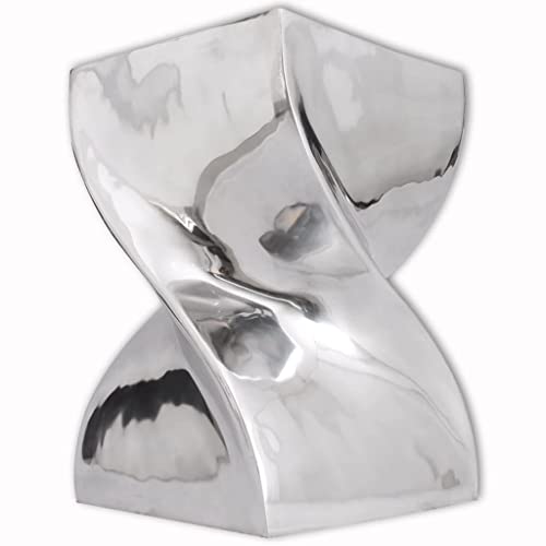 GCHDHAPB Tische, Akzenttische, Beistelltische, Hocker/Beistelltisch, gedrehte Form, Aluminium, silberfarben GCHDHAPB Tische, Akzenttische, Beistelltische, Hocker/Beistelltisch, gedrehte Form, Aluminium, silberfarben von GCHDHAPB
