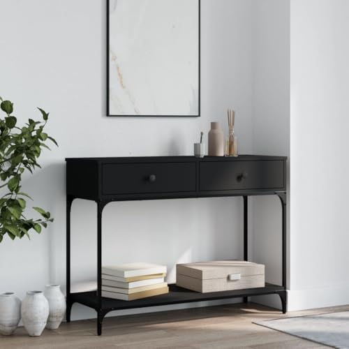 GCHDHAPB Tische, Akzenttische, Beistelltische, Konsolentisch, Schwarz, 100 x 34,5 x 75 cm, Holzwerkstoff GCHDHAPB Tische, Akzenttische, Beistelltische, Konsolentisch, Schwarz, 100 x 34,5 x 75 cm, Holzwerkstoff von GCHDHAPB