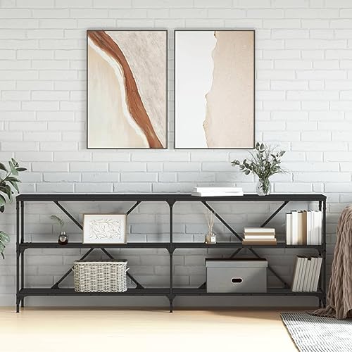 GCHDHAPB Tische, Akzenttische, Beistelltische, Konsolentisch, Schwarz, 200 x 30 x 75 cm, Holz- und Eisen GCHDHAPB Tische, Akzenttische, Beistelltische, Konsolentisch, Schwarz, 200 x 30 x 75 cm, Holz- und Eisen von GCHDHAPB