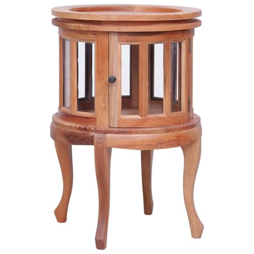 GCHDHAPB Tische, Akzenttische, Beistelltische, Vitrinenschrank, Natur, 50 x 50 x 76 cm, massives Mahagoniholz von GCHDHAPB