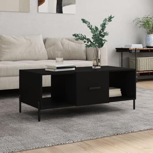 GCHDHAPB Tische, Akzenttische, Couchtische, Couchtisch, Schwarz, 102 x 50 x 40 cm, Holzwerkstoff GCHDHAPB Tische, Akzenttische, Couchtische, Couchtisch, Schwarz, 102 x 50 x 40 cm, Holzwerkstoff von GCHDHAPB