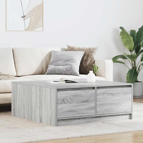 GCHDHAPB Tische, Akzenttische, Couchtische, Couchtisch mit Schubladen, Grau, Sonoma, 100 x 100 x 40 cm GCHDHAPB Tische, Akzenttische, Couchtische, Couchtisch mit Schubladen, Grau, Sonoma, 100 x 100 x 40 cm von GCHDHAPB
