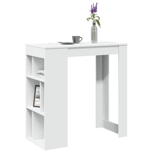 GCHDHAPB Tische, Küchen- und Esszimmertische, Stehtisch mit Regalen, Weiß, 102 x 50 x 103,5 cm, Holzwerkstoff GCHDHAPB Tische, Küchen- und Esszimmertische, Stehtisch mit Regalen, Weiß, 102 x 50 x 103,5 cm, Holzwerkstoff von GCHDHAPB