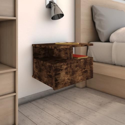 GCHDHAPB Tische, Nachttische, schwebender Nachttisch, 2 Stück, geräucherte Eiche, 40 x 31 x 27 cm, Holzwerkstoff GCHDHAPB Tische, Nachttische, schwebender Nachttisch, 2 Stück, geräucherte Eiche, 40 x 31 x 27 cm, Holzwerkstoff von GCHDHAPB