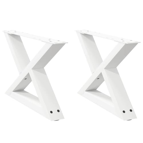 GCHDHAPB Tischzubehör, Tischbeine, Couchtischbeine, 2 Stück, weiß, 60 x (30–31,3 cm) Stahl von GCHDHAPB