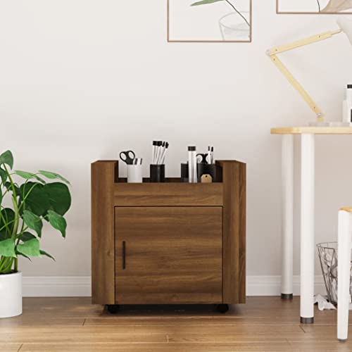 GCHDHAPB Trolleys-Schreibtischwagen Braun Eiche 60x45x60cm Holzwerkstoff GCHDHAPB Trolleys-Schreibtischwagen Braun Eiche 60x45x60cm Holzwerkstoff von GCHDHAPB