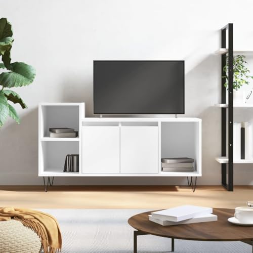 GCHDHAPB Unterhaltungszentren & TV-Ständer Heimfernsehschrank Hochglanz weiß 100 x 35 x 55 cm Bauholz von GCHDHAPB