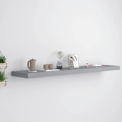 GCHDHAPB Wandregale & Ledges,Schwebendes Wandregal Grau 120 x 23,5 x 3,8 cm MDF von GCHDHAPB