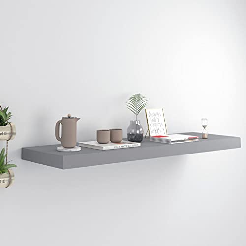 GCHDHAPB Wandregale & Ledges,Schwebendes Wandregal Grau 80 x 23,5 x 3,8 cm MDF von GCHDHAPB