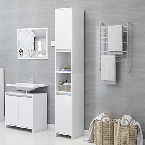GCHDHAPB Wohnmöbel-Set, Badezimmerwaschtisch weiß 30 x 30 x 183 cm Konstruktionsholz von GCHDHAPB