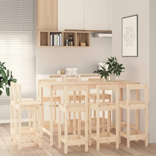 GCHDHAPB Wohnmöbel-Sets, Küchen- und Esszimmermöbel-Sets, 9-teiliges Bar-Set, Massivholz, Kiefer GCHDHAPB Wohnmöbel-Sets, Küchen- und Esszimmermöbel-Sets, 9-teiliges Bar-Set, Massivholz, Kiefer von GCHDHAPB