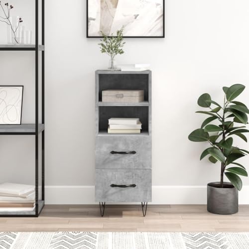 GCHDHAPB Wohnschränke & Aufbewahrung, Buffets & Sideboards, Sideboard Betongrau, 34,5 x 34 x 90 cm, Holzwerkstoff von GCHDHAPB