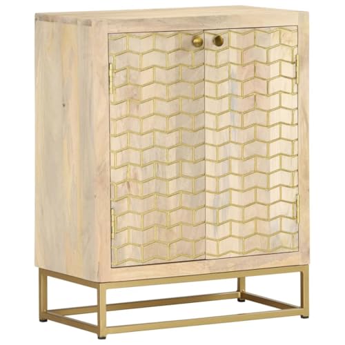 GCHDHAPB Wohnschränke & Aufbewahrung, Buffets & Sideboards, Sideboard mit 2 Türen, 55x30x70 cm, Massivholz, Mango von GCHDHAPB