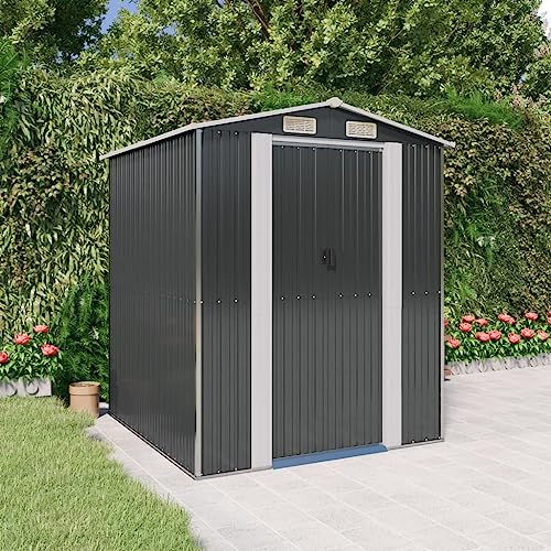 Gartenhaus Anthrazit 192x191x223cm Stahl verzinkt von GCHDHAPB