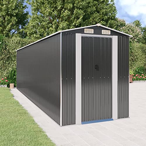 Gartenhaus Anthrazit 192x689x223cm Stahl verzinkt von GCHDHAPB