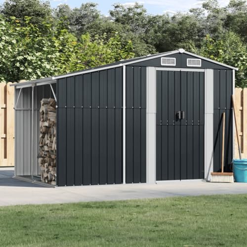 Gartenhaus Anthrazit 277x192,5x179cm Stahl verzinkt von GCHDHAPB