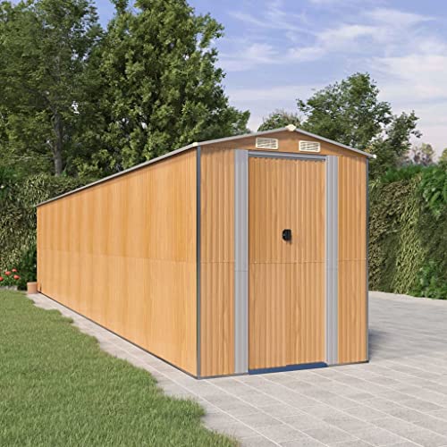 Gartenhaus Hellbraun 192x938x223cm Stahl verzinkt von GCHDHAPB