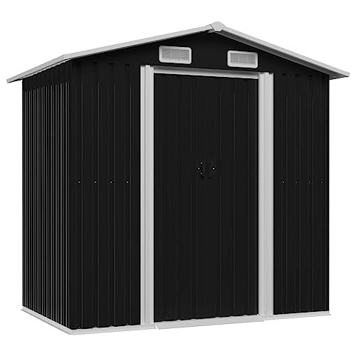 Gartenhaus Lagerhaus Anthrazit Stahl 204x132x186cm von GCHDHAPB