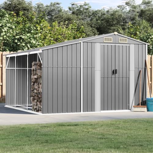 Gartenhaus grau 277x279x179cm Stahl verzinkt von GCHDHAPB