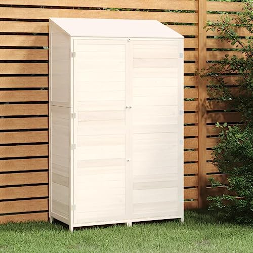Gartenhaus weiß 102x52x174,5cm Massivholz Tanne Gartenhaus weiß 102x52x174,5cm Massivholz Tanne von GCHDHAPB