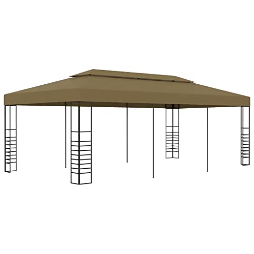 Gartenpavillon 6x3x2,7m Taupe 180g/m² von GCHDHAPB